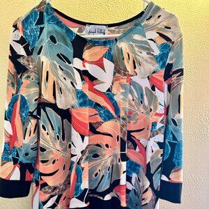 Joseph Ribkoff Size 14 Floral Tunic Top